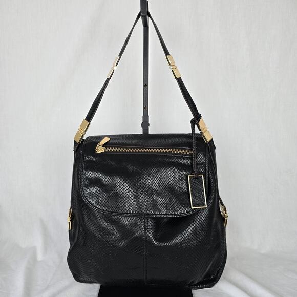 Vince Camuto Handbags - Vince Camuto Shoulder Bag Black Exotic Leather